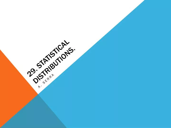 2 9 statistical distributions