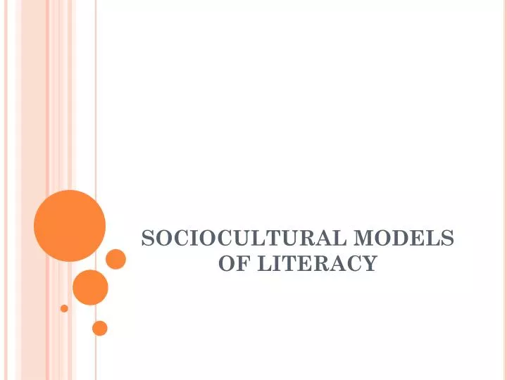sociocultural models of literacy