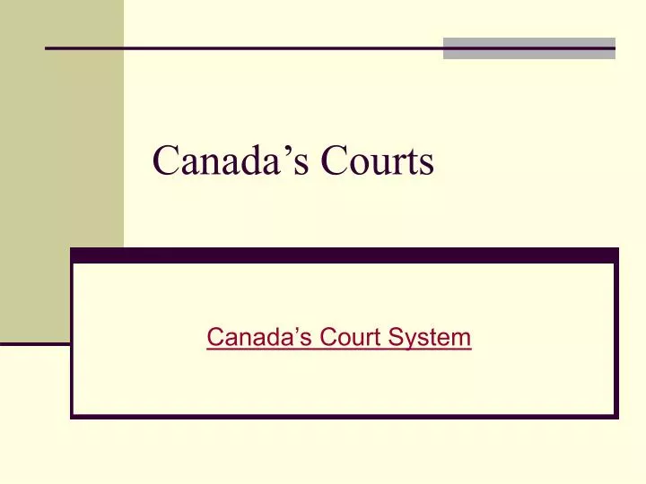 canada s courts