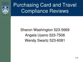 Purchasing Card and Travel Compliance Reviews