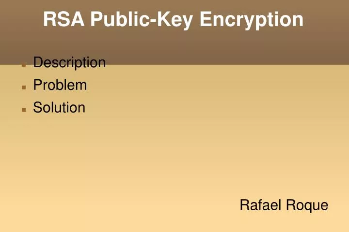 rsa public key encryption
