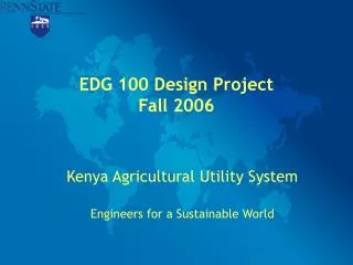 EDG 100 Design Project Fall 2006
