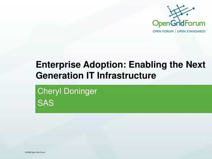 enterprise adoption enabling the next generation it infrastructure