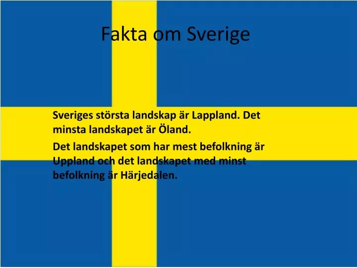 fakta om sverige