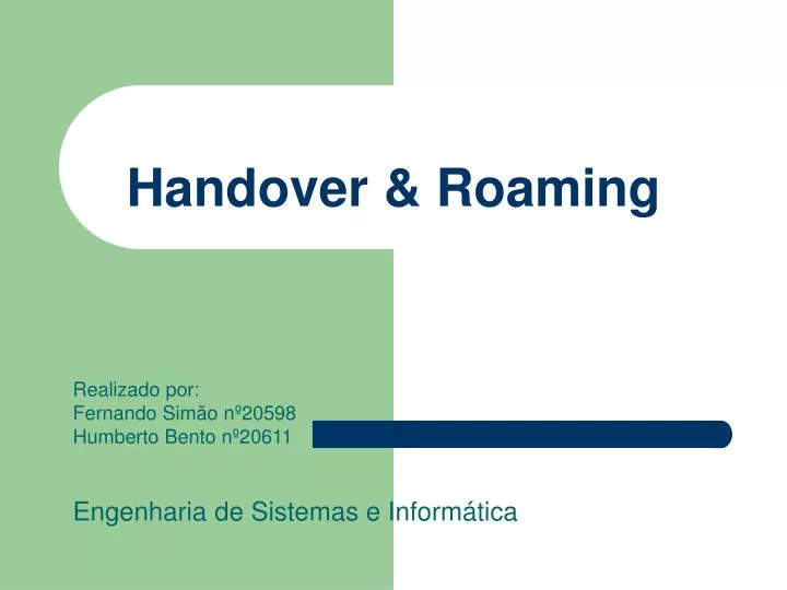 handover roaming