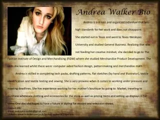 Andrea Walker Bio