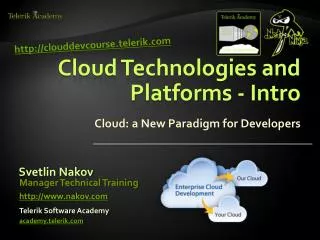 Cloud Technologies and Platforms - Intro