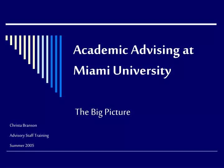academic advising at miami university