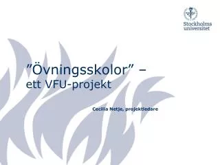 ”Övningsskolor” – ett VFU-projekt