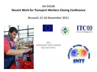 A4-54169 Decent Work for Transport Workers Closing Conference Brussels 15-16 November 2011