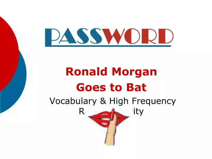 ronald morgan goes to bat vocabulary high frequency review activity