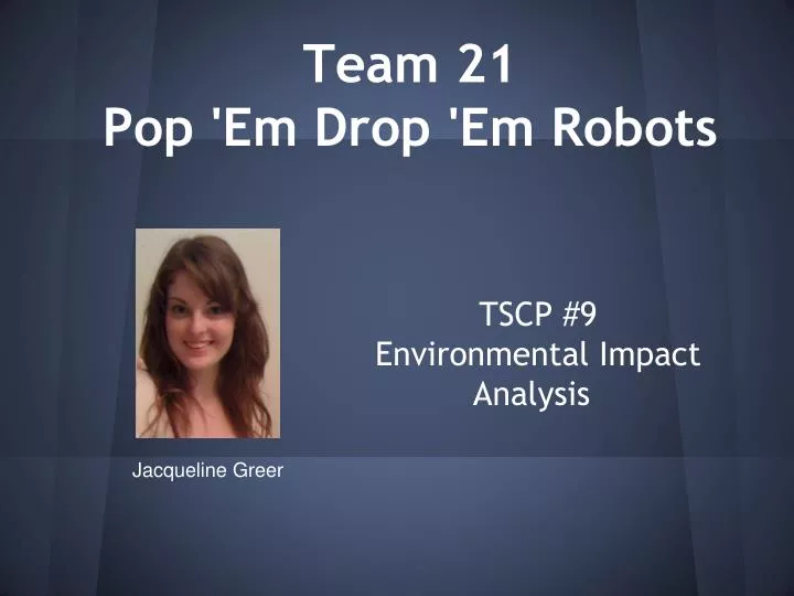 team 21 pop em drop em robots
