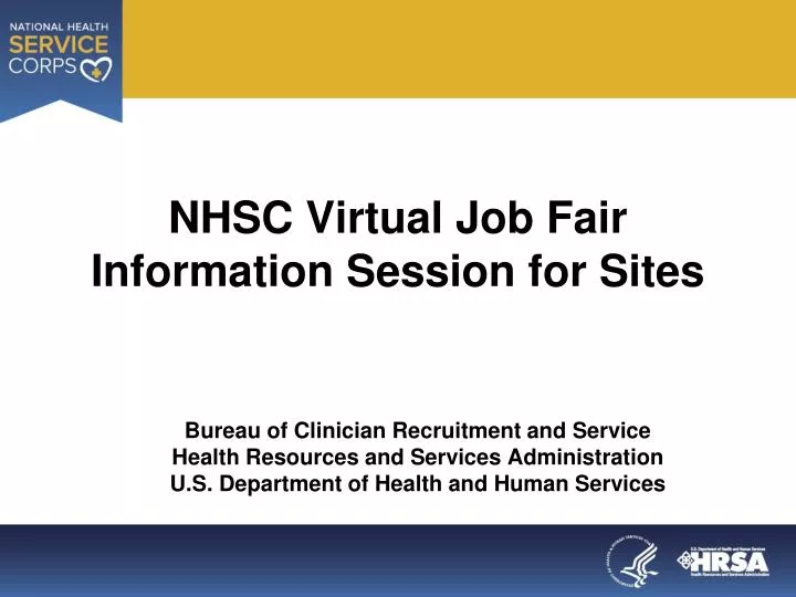 nhsc virtual job fair information session for sites
