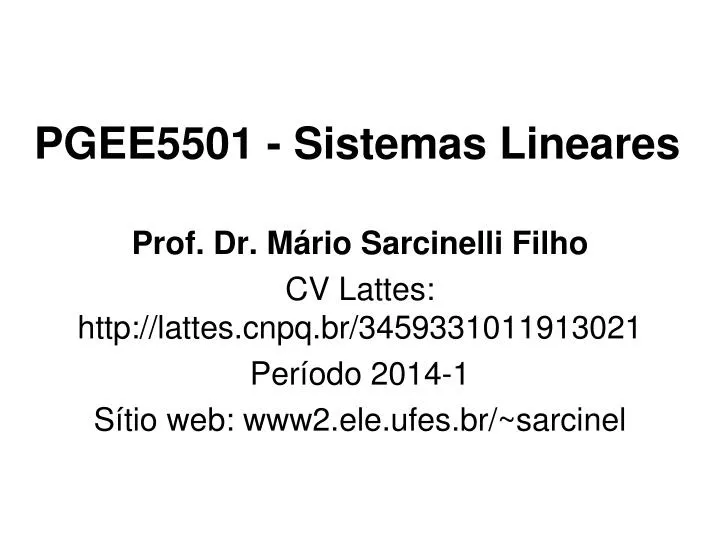 pgee5501 sistemas lineares