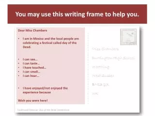 You may use this writing frame to help you.