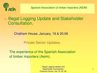 Spanish Association of timber importers (AEIM)