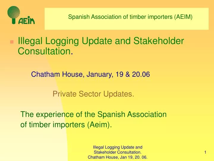 spanish association of timber importers aeim