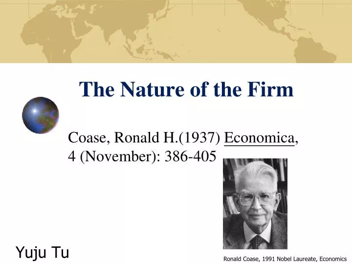 the nature of the firm coase ronald h 1937 economica 4 november 386 405