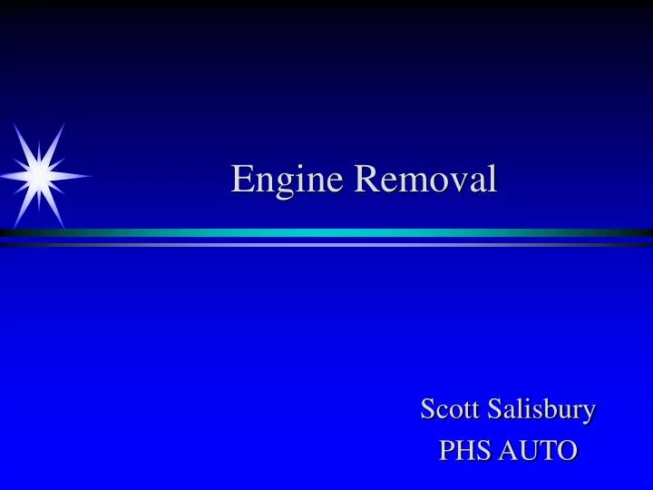 engine removal