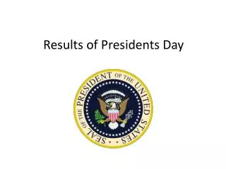 Results of Presidents Day