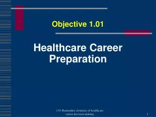 Healthcare Career P reparation