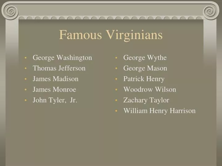 famous virginians