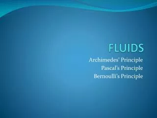 fluids