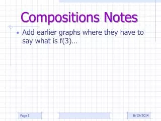 Compositions Notes