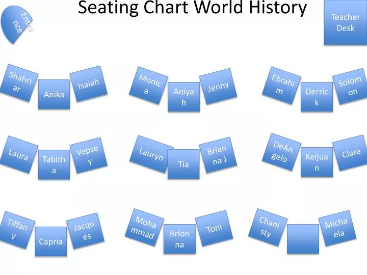 seating chart world history