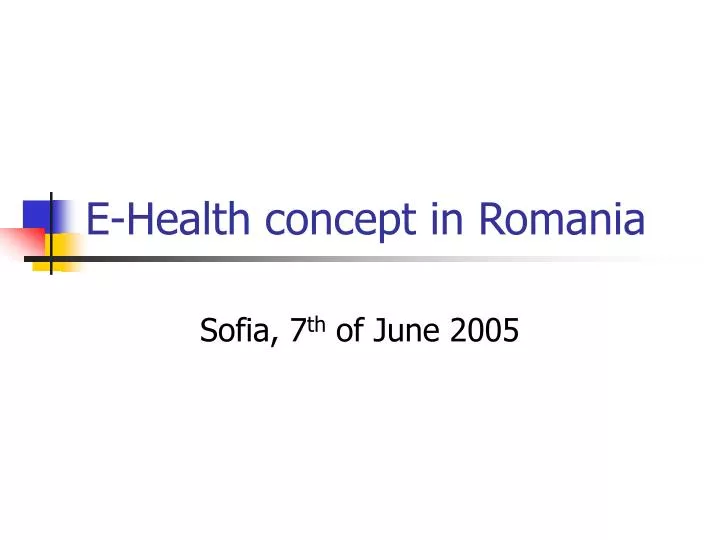 e health concept in romania