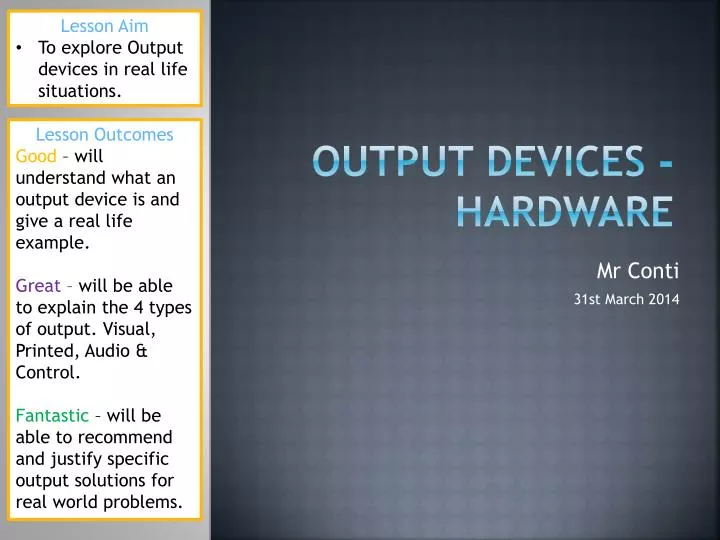 output devices hardware