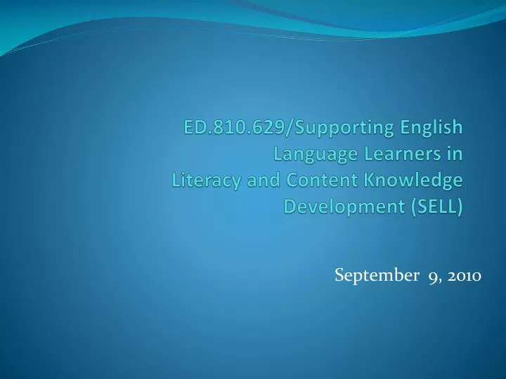 ed 810 629 supporting english language learners in literacy and content knowledge development sell