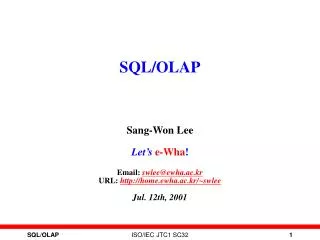 SQL/OLAP