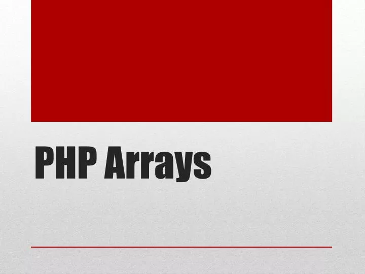 php arrays