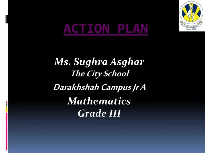 ms sughra asghar the city school darakhshah campus jr a mathematics grade iii