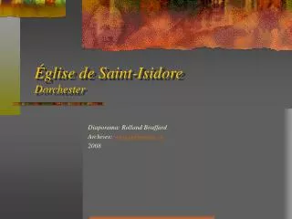 glise de saint isidore dorchester