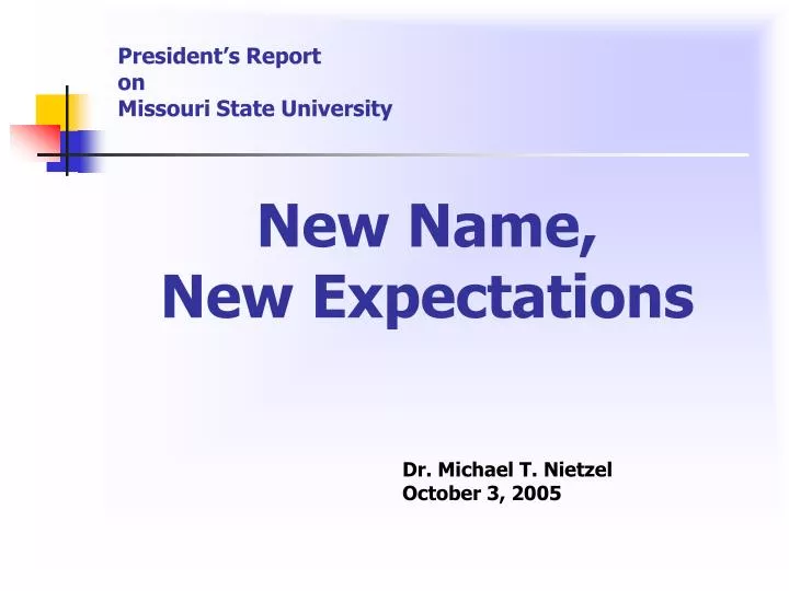 president s report on missouri state university