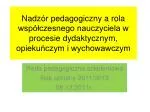 Rada pedagogiczna szkoleniowa Rok szkolny 2011/2012 08.12.2011r.
