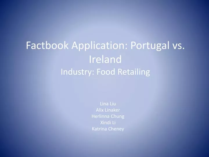 factbook application portugal v s ireland industry food retailing