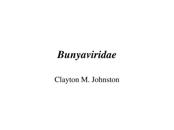 bunyaviridae