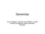 Dementias - slide 1