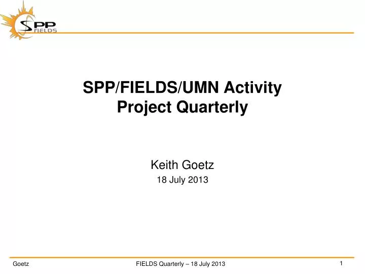 spp fields umn activity project quarterly