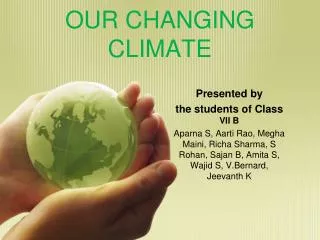 our changing climate