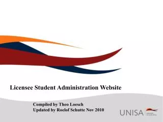 Licensee Student Administration Website