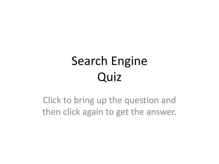 search engine quiz