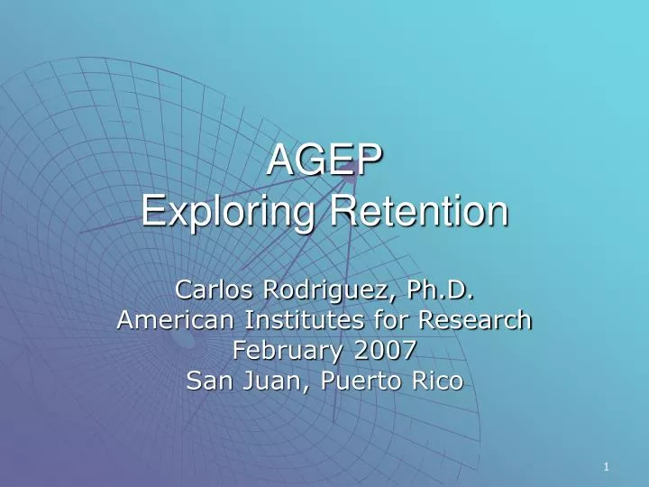 agep exploring retention