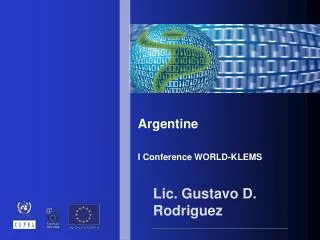 Argentin e I Conferenc e WORLD-KLEMS