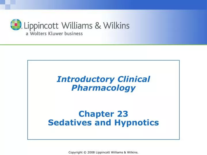 introductory clinical pharmacology chapter 23 sedatives and hypnotics