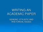 WRITING AN ACADEMIC PAPER - slide 1