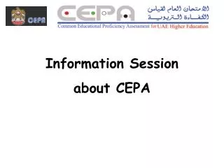 Information Session about CEPA